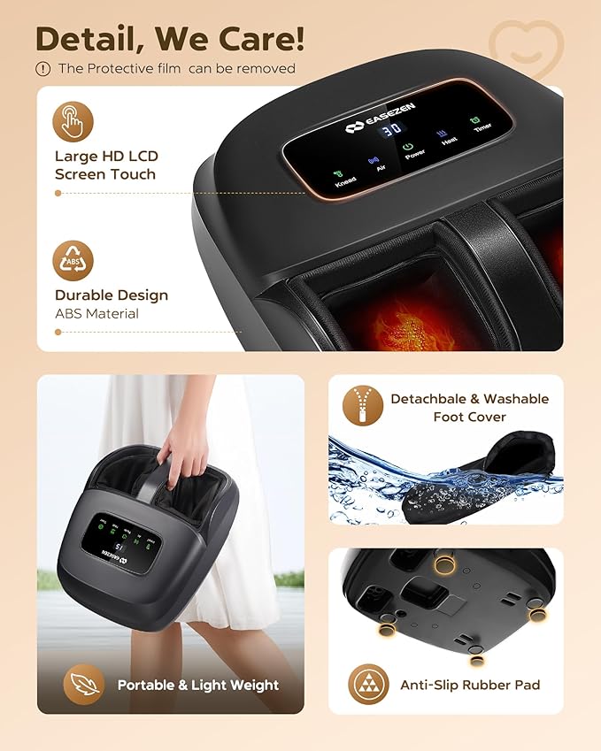 Foot Massager Machine with Heat, Shiatsu Foot Massager with Remote, 2026 Upgraded Deep Kneading, for Plantar Fasciitis, Neuropathy, Birthday Gifts for Women Mom Men Dad, Up to Foot Size 14