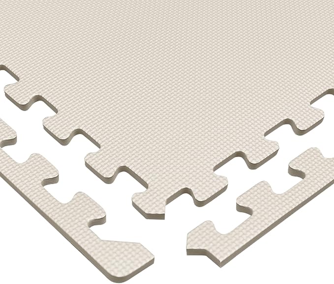 We Sell Mats 3/8" Thick Multipurpose EVA Foam Exercise Floor Mat, Interlocking Tiles, Anti-Fatigue for Home or Gym