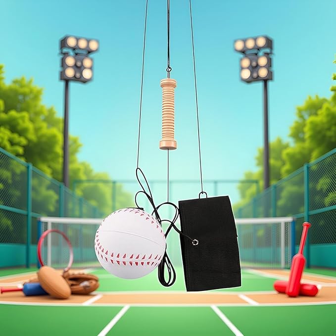 White Wrist Return Ball, Sports Wrist Balls on a String, Rubber Rebound Bouncy Wristband Balls on Elastic String Sports Reaction for Wrist Exercise or Play Tennis, Baseball（2.36 in）