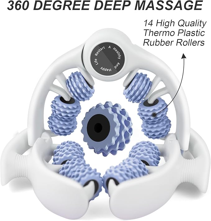 COSTWELL Cellulite Massager, Cellulite Remover Muscle Roller,360° Deep Tissue Massager for Leg, Neck,Calves, Arm,Thighs, Back,Manual Massager Foam Roller Fascia Massage Tool for Muscle Relieve. (Blue)