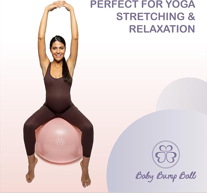 Baby Bump Birthing Ball for Pregnancy & Labor | Maternity, Yoga, Pilates & Exercise Ball | Anti-Burst, Non-Slip Design