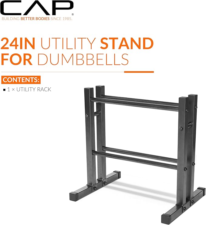 CAP Barbell 24" Utility Rack for Dumbbells, Medicine Balls and Kettlebells