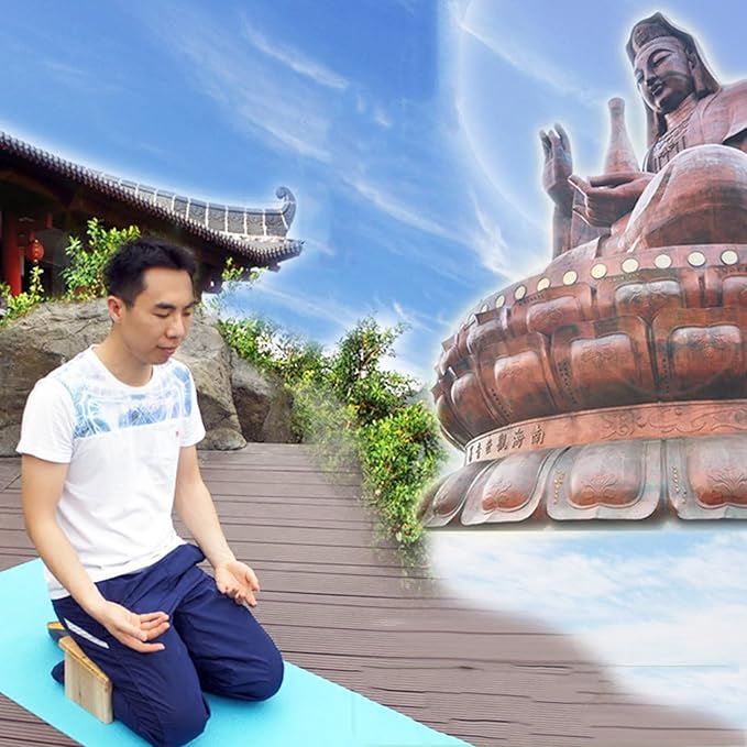 Meditation Bench Foldable Portable Solid Wood Ergonomic Meditation, Yoga, Prayer Beautiful and Practical