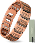 MagEnergy 99.99% Copper Bracelet for Men, Cross Copper Magnetic Bracelet with 3800 Gauss Magnets, Adjustable with Sizing Tool, Pulsera de cobre para Hombre, Men's Jewelry Gift