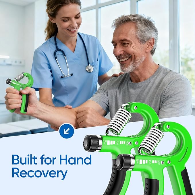 FitBeast Grip Strength Trainer 2 Pack – Adjustable Hand Grip Strengthener for Strength Training & Rehabilitation, 10-132 lbs Resistance Forearm Strengthener, Ideal for Athletes, Rehab, Office