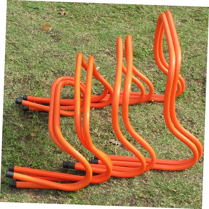 SECFOU 2pcs Plastic Wear-Resistant Speed Hurdles 15cm Agility Training Equipment for Youth Soccer Track Running Drill