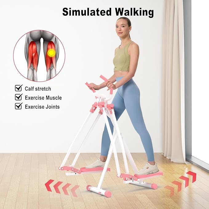 HOTWAVE Air Walker Exercise Machine, Home Space Walker Aerobic Stepper, Foldable Elliptical for Small Spaces - Cross Trainer Glider Exercise Machine for Men and Women Fitness Equipment