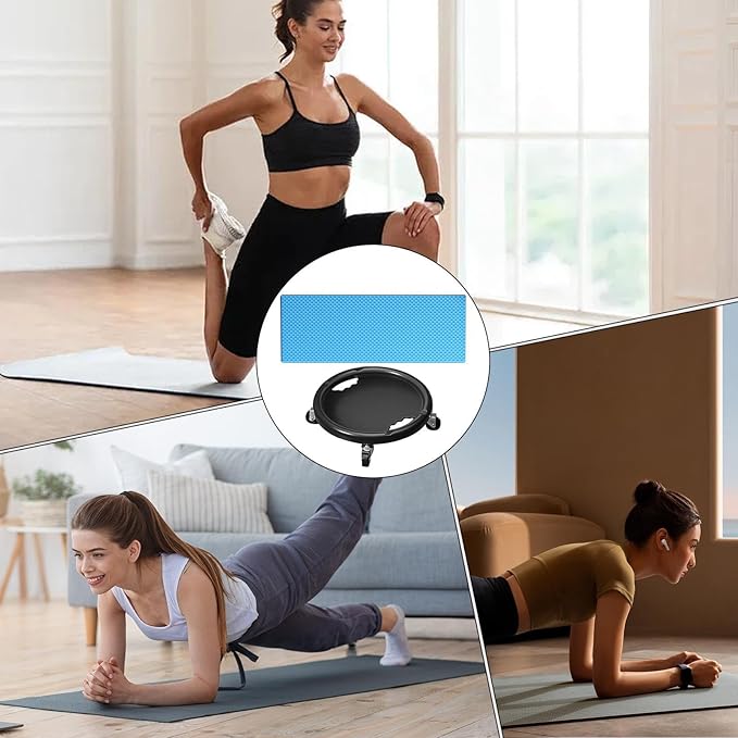 Abdominal Wheel Board, 360 Degree Rotatable Core Training Slider, Multifunctional Ab Roller Wheel, Abdominal Exercise Slider with Knee Pad, for Full Body Workout Cross Training Gym Home