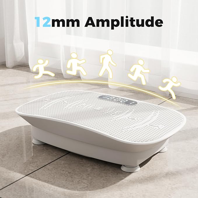 GYMAX Vibration Plate Exercise Machine, Vibration Plate with 10-Level Intensity, LED Display & Remote Control, Body Vibrating Plates Stand Shaking Platform Fat Burning Machine