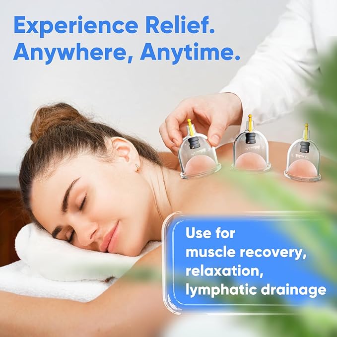 Myofascial Releaser Professional Cupping Therapy Set - 18 Multi-Sized Vacuum Cups with Two Hand Pumps and Detailed Cupping Book - Massage Cupping Set for Massage Therapists