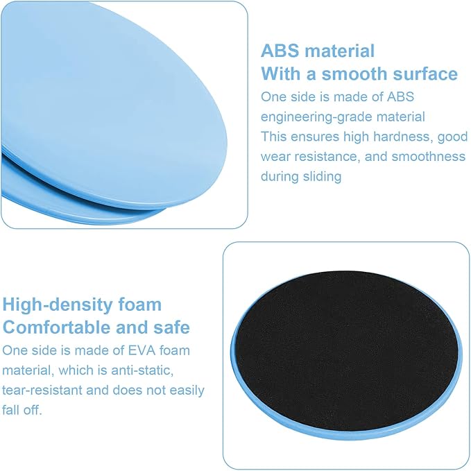 Set of 4 Round Core Sliders for Working Out,17.5cm/6.89In Exercise Core Pilates Sliders,Floor Foot Slider for Exercise