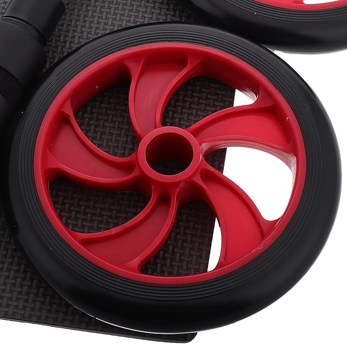 SUPVOX Ab Roller Wheel for Stomach Workout Quiet Red Abs Wheel Roller Core Training Fitness Equipment for Home and Outdoor Abdominal Exercise