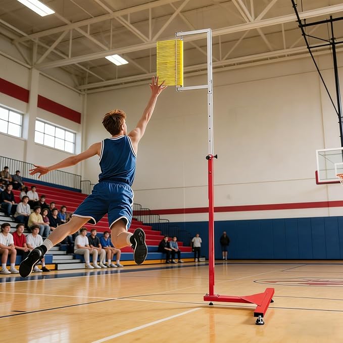 Floor-Standing Vertical Tester for Jump Training, 5.6ft-11.8ft Adjustable Hight Vertical Jump Measurement Tool, Jumping Measurement Pole for Jump Enthusiasts