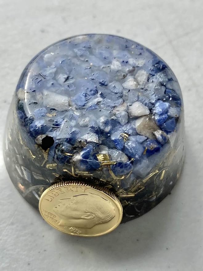 Sodalite Orgone Generator Energy Accumulator 528Hz/7.83Hz/Advance Harmonics Many Beautiful Ingredients and Colors! (Sodalite)