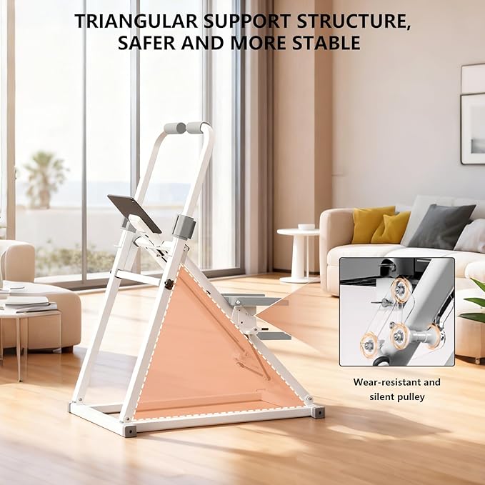 Steppers for Exercise at Home,Step Fitness Foldable Stair Stepper with Handlebar, Adjustable Resistance,Timer & Phone Holder,Quiet Climber Cardio Equipment,440lb Capacity for Home Gym