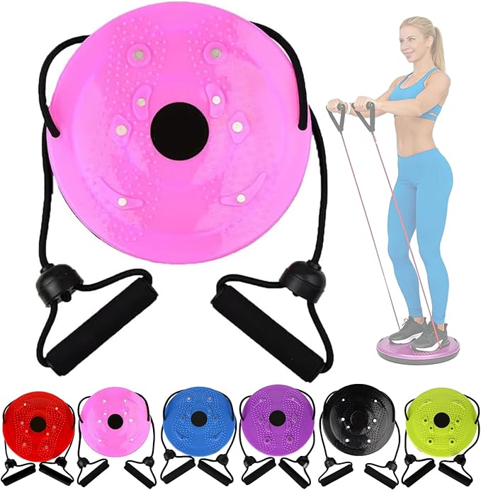Waist Sculptor, Twister Board with Handles and Pull Rope, 2026 New Waist Twisting Disc for Core Workout, Body Shaping Exercise for Abs, Legs, Buttocks, Hips, Home Gym Fitness Equipment for Women