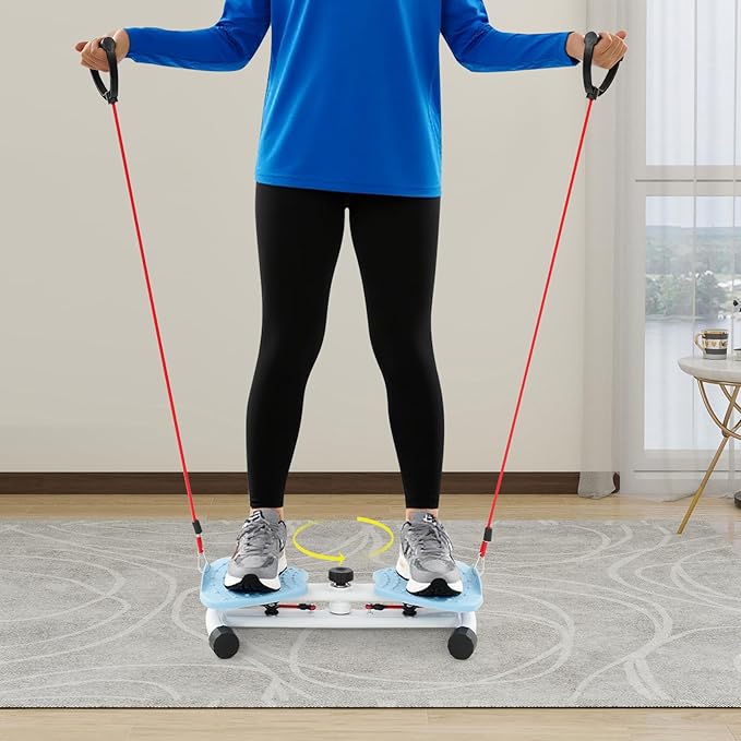 Waist Twister, Exercise Twist Boards, Waist Twisting Machine Fitness Tool, Balance Board, 265LBS Capacity, Anti-Slip Home Gym Workout Equipment for Foot Massage and Weight Loss(Blue)