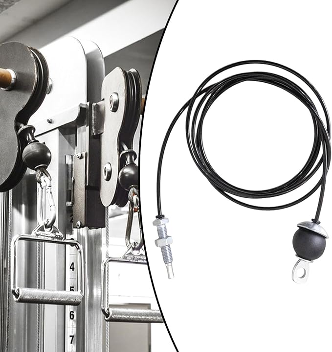 pistro Gym Replacement Cable Steel Wire Rope 6mm Thick Strength Training Cord Pulley System Attachment for Workout Fitness Equipment- 5M