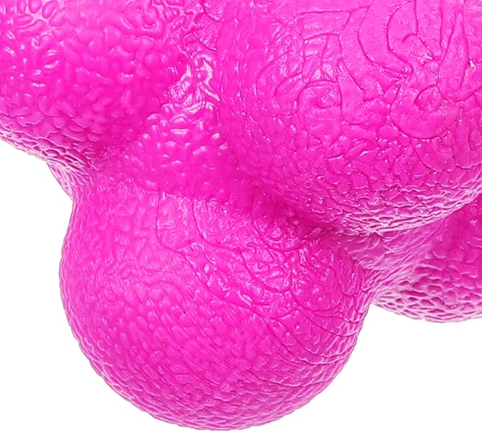 Luxshiny Hexagonal Reaction Ball Agility Training Ball 7cm Purple High Difficulty Reflex Speed for Indoor Sports