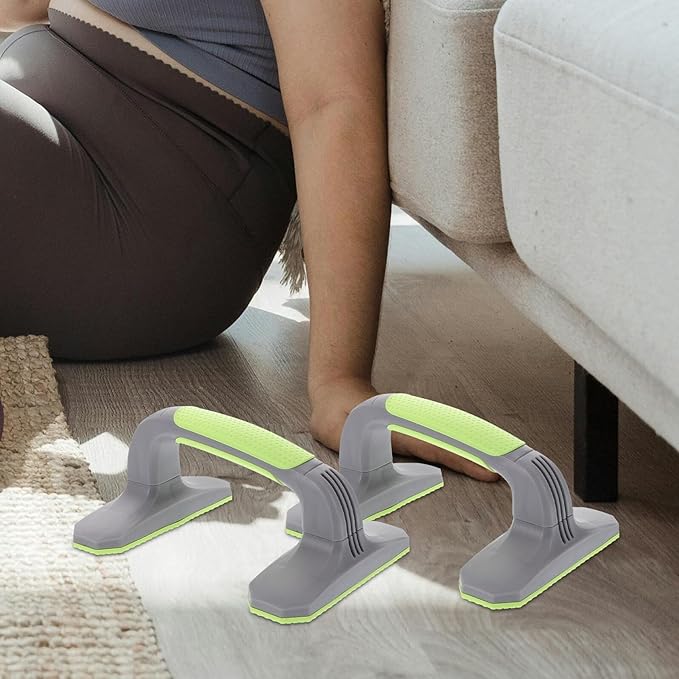 Angoily Pushup Bars and Handles Set, Anti-slip Soft Plastic Push up Stands with Non-slip Base, Home Workout Strength Training Equipment for Floor Exercise and Pilates Fitness
