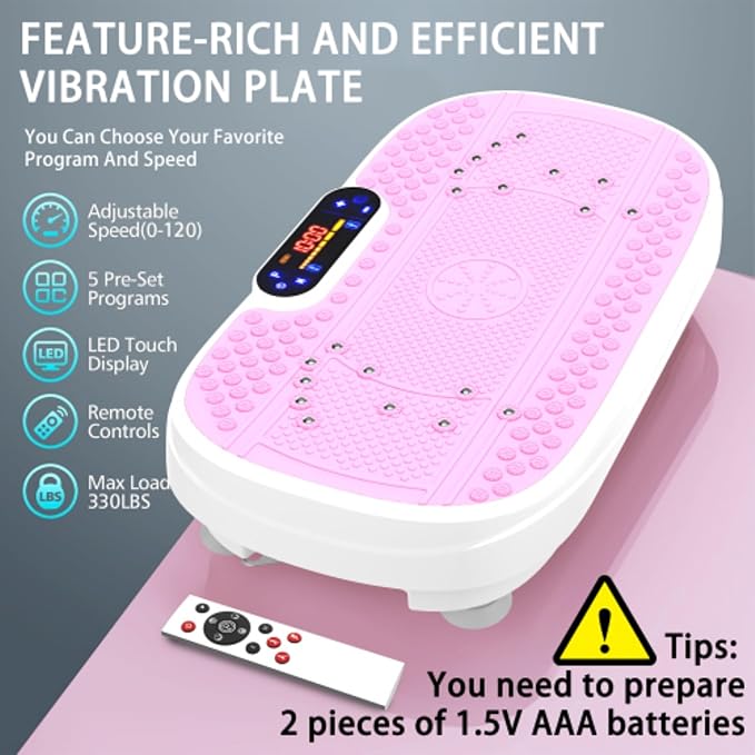Vibration Plate Exercise Machine,Vibrating Plate for Lymphatic Drainage,Shake Plate for Weight Loss,Full Body Vibration Platform Machines for Women Men Exercise