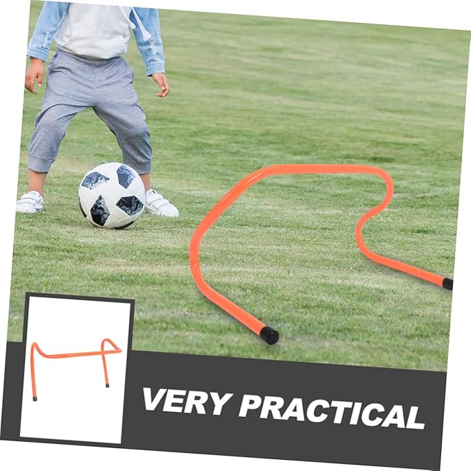 4pcs Plastic Sports Hurdles Agility Speed Training Equipment for Football Soccer Practice Youth 15cm Low Height Track Hurdle Set