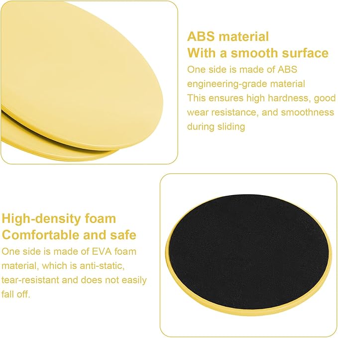 Upgrade Sport Core Sliders for Working Out - Dual Sided Glide Discs for Full Body Workout on Carpet or Hardwood Floor - Fitness & Home Exercise Equipment for Athletes