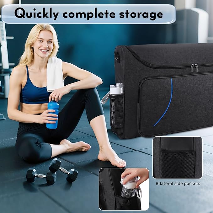 Carry Case Compatible with AXV/SoftGym Vibration Plate Fitness Platform Portable Vibration Plate Exercise Machine Storage Bag Cover,Large Capacity Carry Bag with Pockets,Case Only