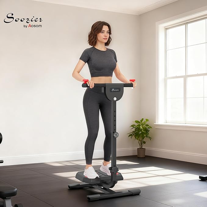 Soozier Foldable Ab Twister Board for Waist Trimming with Screen Showing Time, Calories, Ab Workout Equipment for Women and Men, Core Fitness Training Ab and Butt Workout Equipment