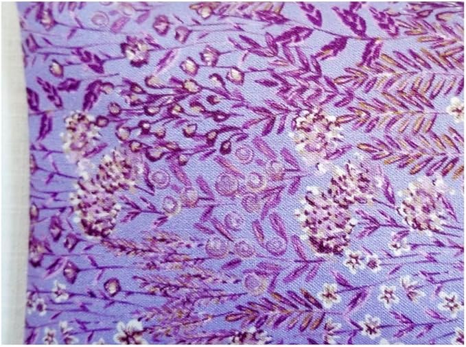 Handcrafted Lavender Eye Pillow – Organic Aromatherapy, Weighted Flaxseed Design, Warm or Cool Use | Violet Watercolor Floral