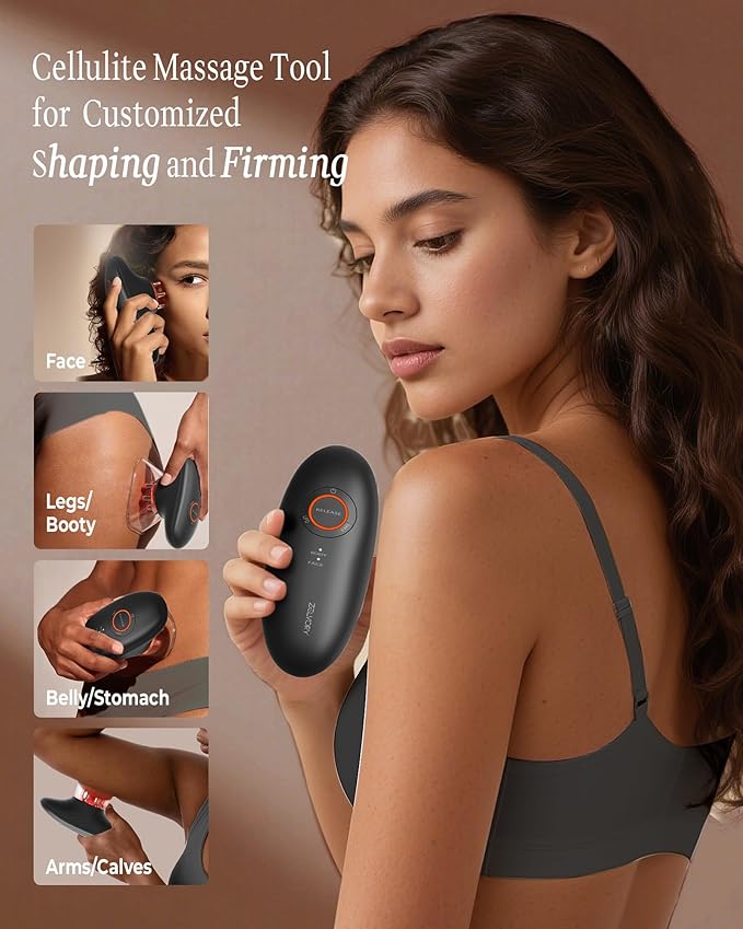 3-in-1 Body Sculpting Machine for Cellulite Appearance, Electric Cellulite Massage Tool for Legs Belly Stomach Arms, Home Use Body Sculptor Device with 3 Cups for Skin Firming, Circulation