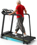 Redliro Walking Treadmill with Long Handrail for Balance, Recovery Fitness Exercise Machine Foldable for Home use with Holder for Phone & Cup,LCD Display, 300 lbs Capacity