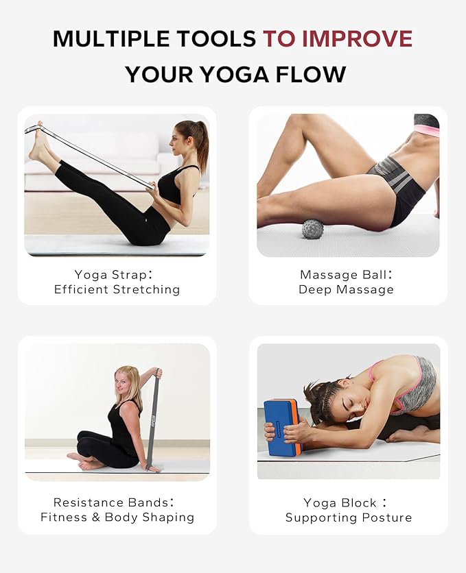 HAPBEAR Yoga Blocks 2 Pack - 9x6x3in High-Density EVA Foam with Non-Slip Textured Surface, Supportive for Deep Stretching & Lightweight - Ideal for Yoga, Pilates, Stretching Exercises