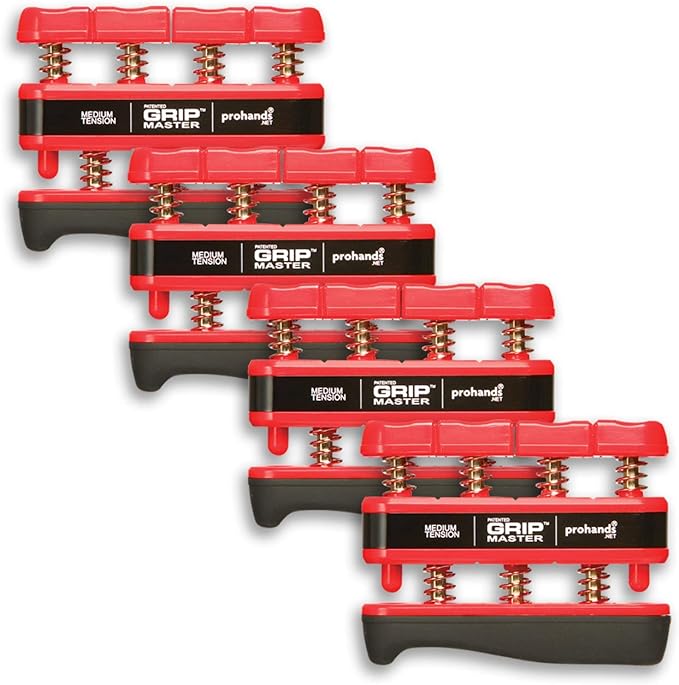 Prohands Gripmaster Hand Exerciser, Finger Exerciser (Hand Grip Strengthener), Spring-Loaded, Finger-Piston System, Isolate & Exercise Each Finger