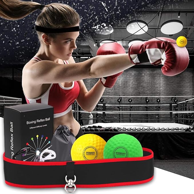 Erice Boxbollen, Boxing Reflex Ball for - React Reflex Balls on String with Headband, boxbollen Original - Improve Hand Eye Coordination, Punching Speed, Fight Reaction, pornographic