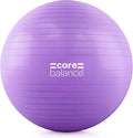 Core Balance Exercise Ball, Stability Ball for Yoga, Pilates and Fitness, Gym Ball for Home Gym and Office Chair, Training, Physical Therapy, Anti Burst, Pump Included, 55cm 65cm 75cm 85cm