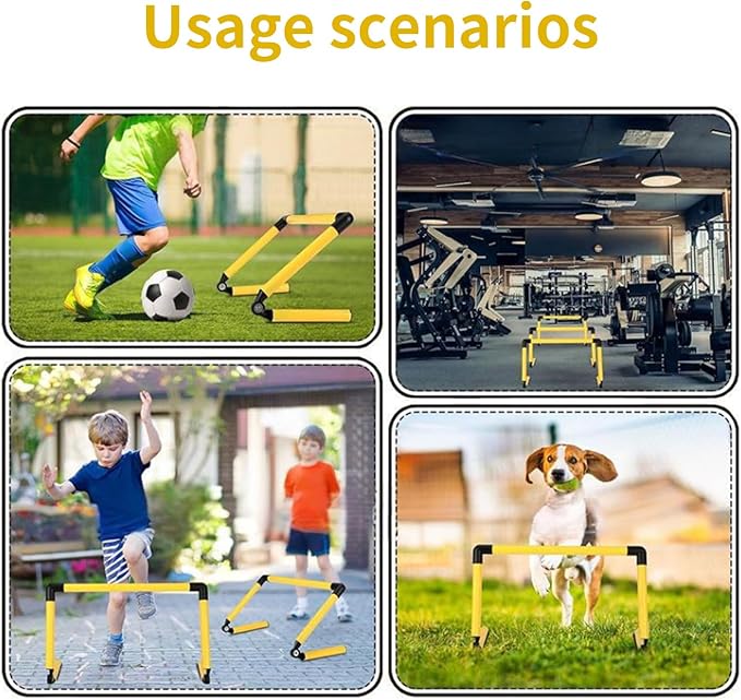 Adjustable Speed Agility Hurdles Portable Training Equipment for Soccer Basketball Track Field Adjustable Training Hurdles