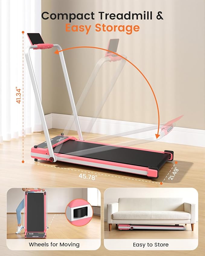 ANCHEER Walking Pad Treadmill with Foot Massage/Vibration Massage, Versatile Walking Pad with Incline and Handle Bar, 3.5HP Foldable Treadmill for Home/Office/Apartment
