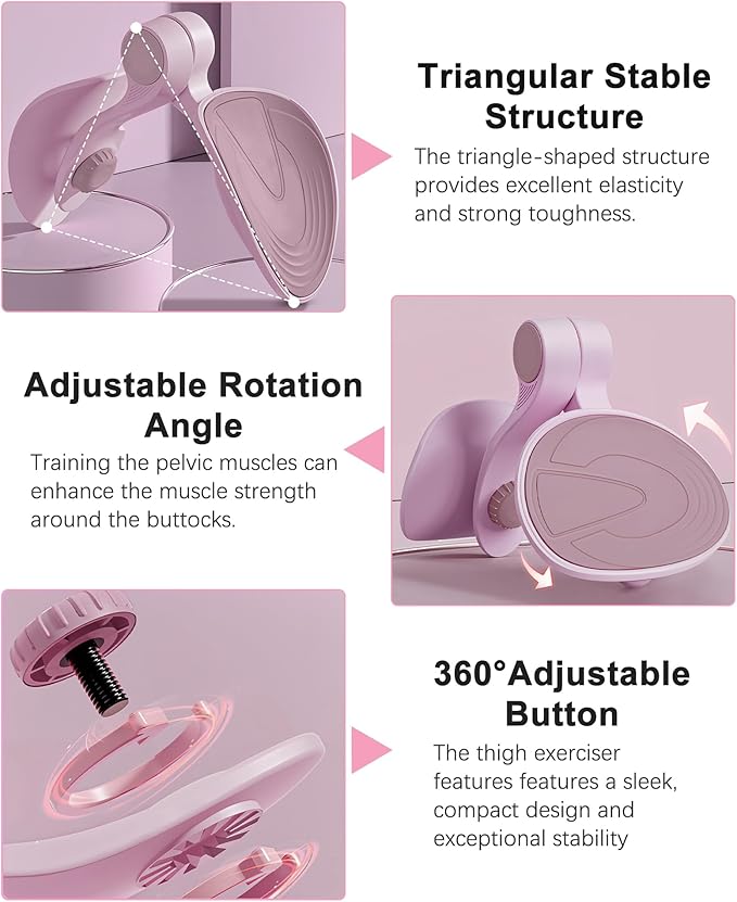 Kegel Exerciser, Pelvic Floor Muscle Exercise Devices for Women, Inner Thigh Exerciser Leg Workout Equipment Thigh Trainer for Male Hip Trimmer Inner Thigh Toner Workout