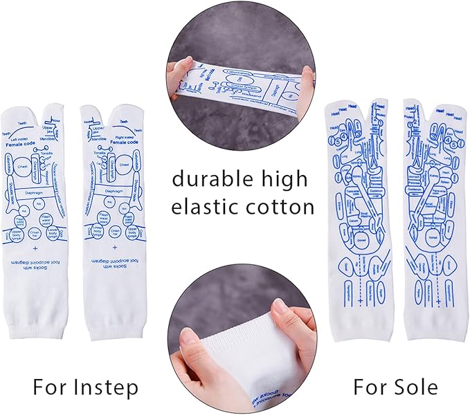 Broman Reflexology Socks with Trigger Point Massage Tool, Foot Pain Relief Remedy for Foot Massage,Women's Size