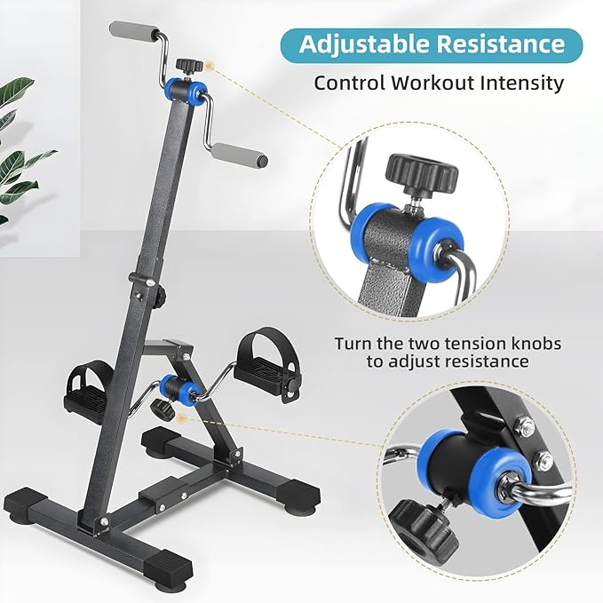 Arm and Leg Exercise Pedal Machine for Seniors, Seated Rehabilitation Bike for Physical Therapy, Elderly Stroke Recovery & Mobility Training Equipment