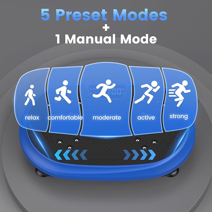 Vibration Plate Exercise Machine, Vibrating Fitness Platform for Lymphatic Drainage, Full Body Shaker Workout Equipment, Bluetooth Power Shaping Vibrate Plate, Board Sport for Home Exercise Gym
