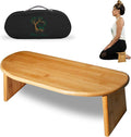 MONK & LLAMA Monk & Llama Meditation Bench Black- Foldable, Ergonomic, Bamboo Kneeling Stool— Perfect Seiza Bench Meditation Stool Chair for Prayer & Travel - Deeper & Enjoyable Sessions