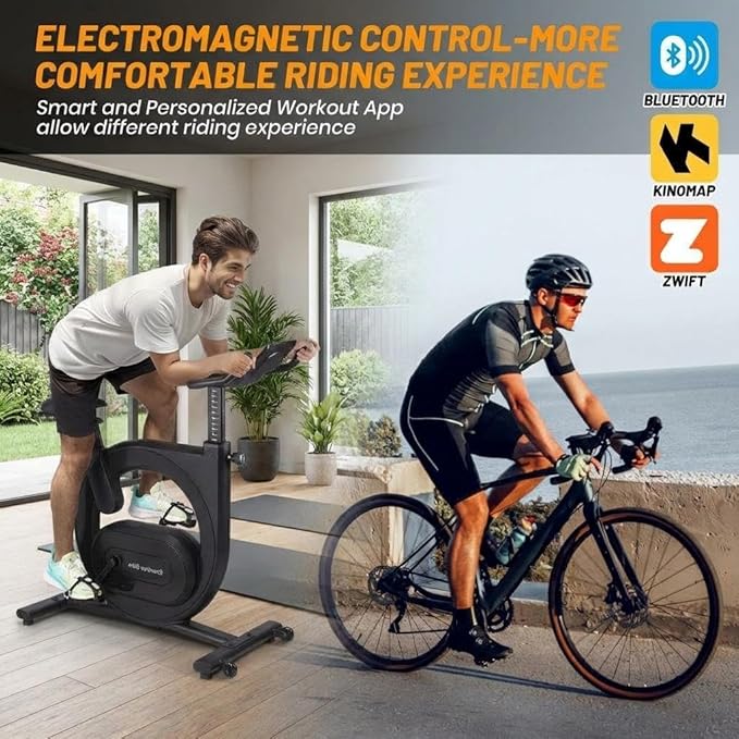 30 LBS Magnetic Indoor Cycling Bike,Stationary Bikes with 9-Level Handlebar Adjustment and 14-Level Seat Height,LCD Monitor for Home Cardio,Home Workouts and Gym