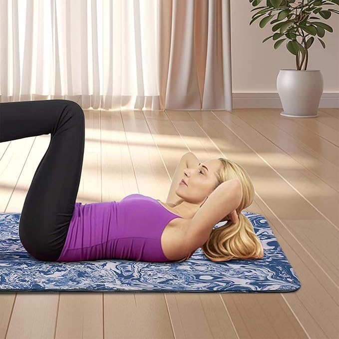 Yoga Mat Exercise Yoga Mat Print With Designed Exericise Mat 72 X 24inch Multi-Purpose Workout Mat For Women Pilates Fitness And Floor Exercises