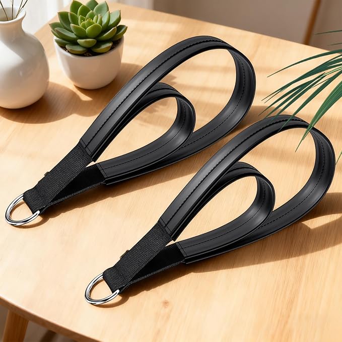 2PCS Pilates Strap, Pilates Double Loop Strap, Yoga Stretching Straps, Comfortable Enhanced Thickness, Fitness D-Ring Double Loop Straps, Pilate Equipment D-RingStrap, Home Gym Yoga Workout Accessory
