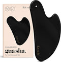 Kitsch Stainless Steel Gua Sha Facial Tools - Guasha Tool for Face, Face Sculpting Tool, Jawline Shaper, Double Chin Reducer Gua Sha Tools, Lymphatic Drainage Massager, Facial Skin Care, Matte Black