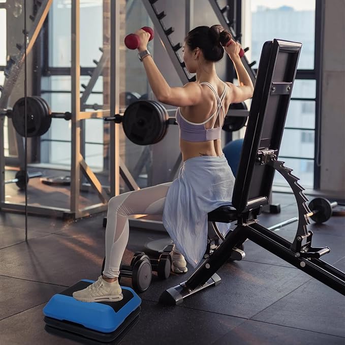Yardwe Fitness Aerobic Stepper with Anti-slip Surface Lightweight Platform for Home Gym Workout Cardiovascular Fitness and Multiple Step Exercises