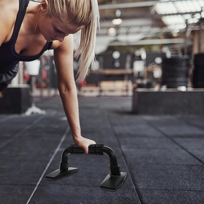 Toyvian Push-up Racks and Bars Set, Small H-shape Arm Brackets for Home Fitness, Non-slip Push-up Holders for Muscle Training and Strength Exercise