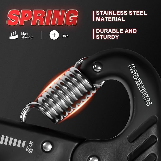 Grip Strength Trainer, Adjustable Resistance Forearm Strengthener with 11-220Lbs (5-100KG), Digital Counter, Ergonomic Hand Gripper Strengthener for Musicians, Athletes & Injury Recovery